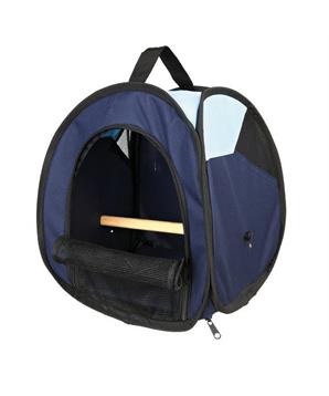 Transportní taška s bidýlkem pro ptáky tm/sv.modrá 27x32x27