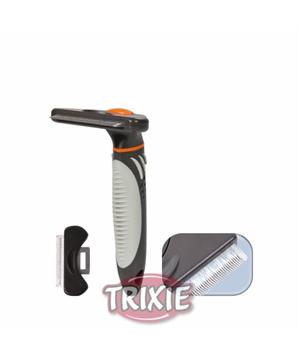 Levně Trimovací hrablo s výměnitelnou hlavou 7x15 cm pro malé psy 1 ks