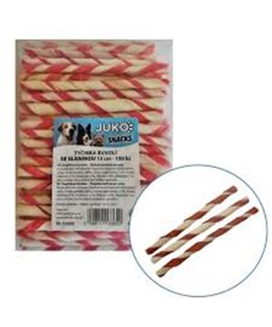 Levně Tyčinka buvolí se slaninou JUKO Snacks 13 cm (100 ks)