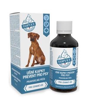 Levně Ušní kapky Prevent pro psy TOPVET 50 ml