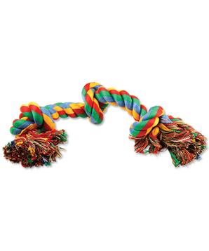 Levně Uzel DOG FANTASY bavlněný barevný 3 knoty 40 cm