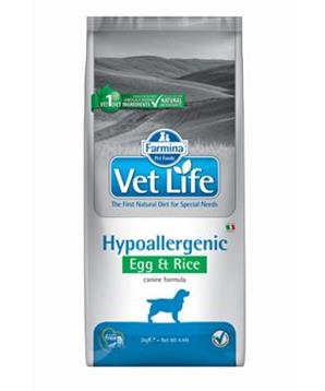 Levně Vet Life Natural DOG Hypo Egg & Rice 12 kg