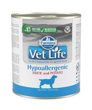 Vet Life Natural Dog konz. Hypoaller Duck&Potato