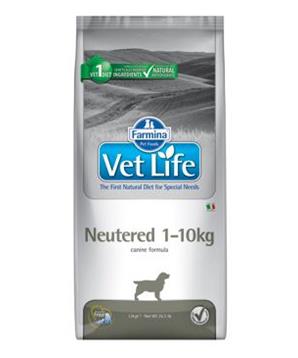Levně Vet Life Natural DOG Neutered 1-10kg 10 kg