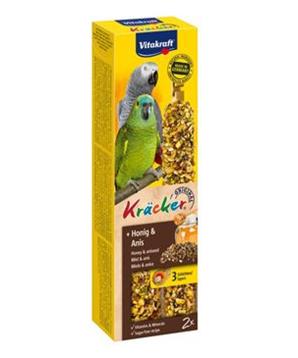 Levně Vitakraft Bird Kräcker Parrot African honey tyč 2 ks