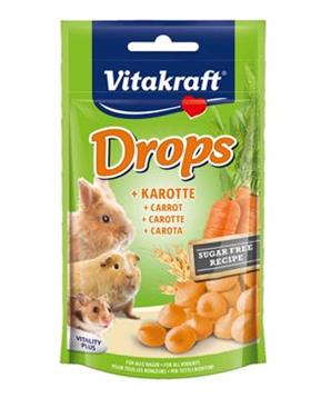 Levně Vitakraft Rodent Rabbit poch. Drops carrots 75g