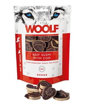 Levně WOOLF pochoutka beef sushi with cod 100g
