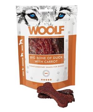 Levně WOOLF pochoutka big bone of duck with carrot 100g