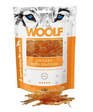 Levně WOOLF pochoutka chicken with seafood 100g