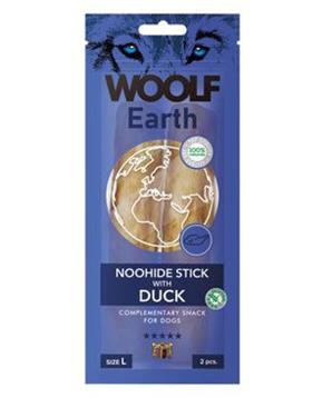 Levně Woolf pochoutka Earth NOOHIDE L Sticks with Duck 85g