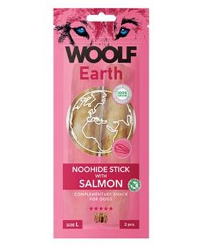 Levně Woolf pochoutka Earth NOOHIDE L Sticks with Salmon 85g