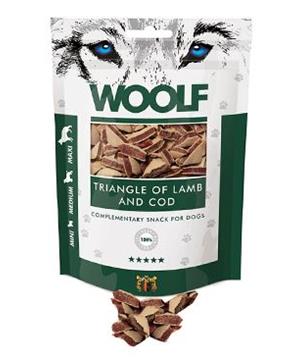 Levně WOOLF pochoutka Lamb and Cod Triangle 100g