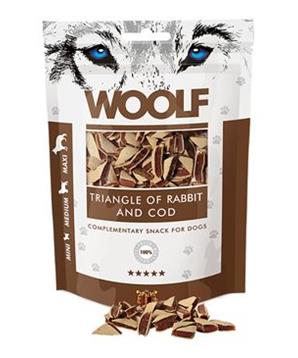 Levně WOOLF pochoutka Rabbit and Cod Triangle 100g