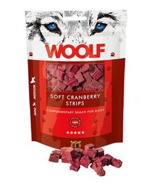 Levně WOOLF pochoutka soft cranberry strips 100g