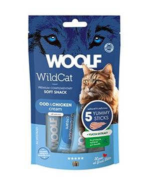 Levně WOOLF WildCat Cream Functional Cod&Chicken 5x14g