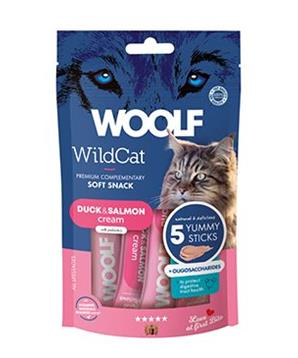 Levně WOOLF WildCat Cream Functional Duck&Salmon 5x14g