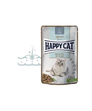 Happy Cat MEAT IN SAUCE Sensitive Haut & Fell / Kůže & srst