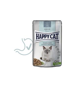 Levně Happy Cat MEAT IN SAUCE Sensitive Magen & Darm / Žaludek & střeva 85 g