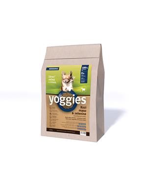 Yoggies Hypoalergenní MINIGRANULE pro psy s kozím masem, lisované za studena