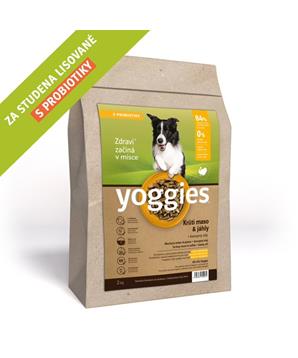 Levně Yoggies Krůtí maso&jáhly, granule lisované za studena s probiotiky 15 kg