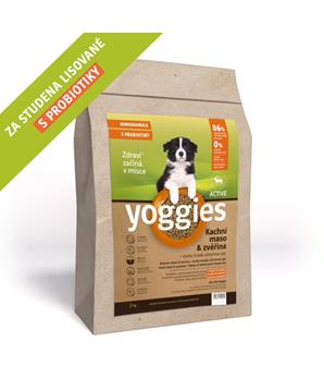 Levně MINIGRANULE Yoggies Active, kachna a zvěřina, granule lisované za studena 15 kg