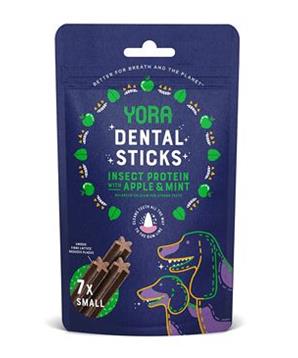 YORA Dog dentál.tyčinky z hmyzu jablko a máta 