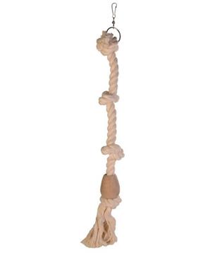 Levně Závěsné bavlněné lano se 3 uzly 60 cm/23 mm 1 ks