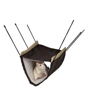 Závěsný pelíšek z nylonu s beránkem 2 podlažní-fretka,potkan