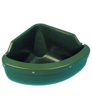  Žlab pro koně rohový plast, 60x30x45 cm vč.hrany proti okusu, zelený