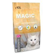  Kočkolit MAGIC LITTER Bentonite Ultra White Baby Powder