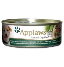 Konzerva APPLAWS Dog Chicken, Beef Liver & Veg 156 g Konzerva APPLAWS Dog Chicken, Beef Liver & Veg 156 g