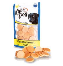 KIDDOG kuřecí mince z kuřecích prsou 80 g