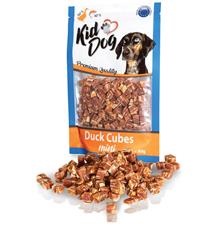 KIDDOG mini kostičky z kachního masíčka a tresky 80 g KIDDOG mini kostičky z kachního masíčka a tresky 80 g