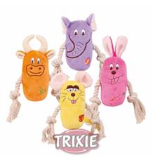 Plyšové zvířátko s bavlněnými uzlíky, různé druhy 