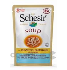 Schesir Cat kapsa Adult Soup tuňák/dýně 85 g Schesir Cat kapsa Adult Soup tuňák/dýně 85 g