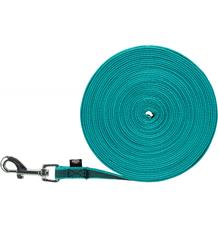 Stopovací vodítko pogumované - tyrkysové S-M:10m/15mm Stopovací vodítko pogumované - tyrkysové S-M:10m/15mm