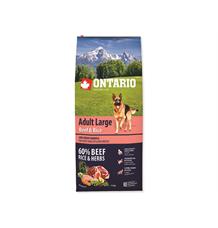 ONTARIO Adult Large Beef & Rice 12 kg + 2,25kg ZDARMA ONTARIO Adult Large Beef & Rice 12 kg + 2,25kg ZDARMA