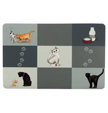 Prostírání Patchwork kočka 44 x 28 cm šedé Prostírání Patchwork kočka 44 x 28 cm šedé