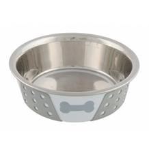 Nerezová miska se silikonovým opláštěním 0,75l/17cmbílo/šedá Nerezová miska se silikonovým opláštěním 0,75l/17cmbílo/šedá