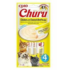 Churu Cat Chicken with Beef & Cheese Recipe 4x14g Churu Cat Chicken with Beef & Cheese Recipe 4x14g