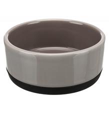 Keramická miska s gumovým okrajem 0,4 l/ ø 12 cm šedá