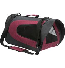 ALINA nylonová přepravní taška se síťkou 27x27x52 cm, antracit/bordó max. 6 kg