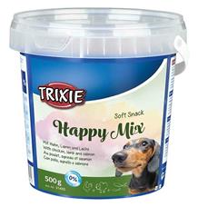 Soft Snack Happy MIX - kuře, jehněčí, losos, kyblík 500 g