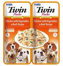 Churu Dog Twin Packs Chick&Veg. & Beef in Broth 80g