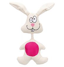 Látkový králík bílý s růžovým bříškem 29 cm