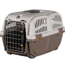 Transportní přepravka SKUDO 1, XS, 30x32x49 cm, tmavě šedá/písková (max. 12kg)