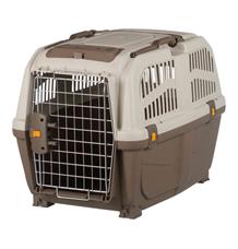 Transportní přepravka SKUDO 4, S-M, 48x51x68cm tmavě šedá/písková (max. 30kg)