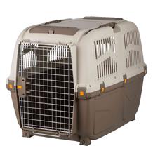 Transportní přepravka SKUDO 6, M-L, 63x70x92 cm, tmavě šedá/písková (max. 40kg)