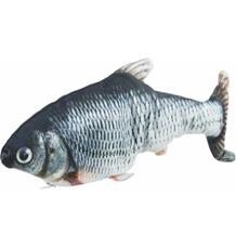 Ryba jako živá, mrskající se, s catnipem, látka, 30cm 