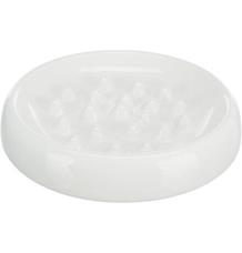 Slow Feed, keramická miska k pomalému krmení, 0.25 l/ø 18 cm, modrá, šedá